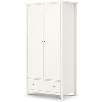 Julian Bowen Maine 2 Door Combination Wardrobe Surf White Wardrobe