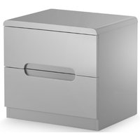 Julian Bowen Manhattan 2 Drawer Bedside Grey Bedside Chest