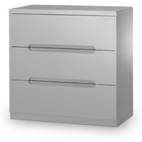 Julian Bowen Manhattan 3 Drawer Chest Grey Drawer Chest