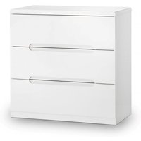Julian Bowen Manhattan 3 Drawer Chest White Drawer Chest