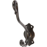 40mm x 140mm Black Curly Hat & Coat Hook