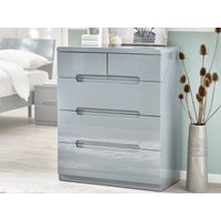 Julian Bowen Manhattan 3 plus 2 Drawer Chest Grey Drawer Chest