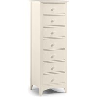 Julian Bowen Cameo 7 Drawer Narrow Chest Stone White Drawer Chest