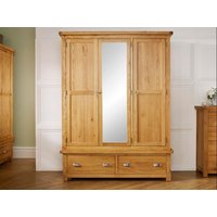 Birlea Woburn 3 Door 2 Drawer Wardrobe Oak Oak Wardrobe
