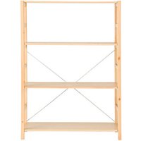 Pine unit shelf ‐ 4 Shelves Wide
