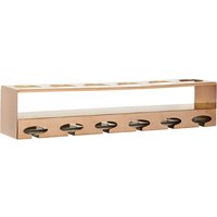 Kurhah 6 Bottles Steel Wine Rack In Rose Gold