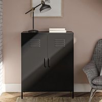 Marina Metal Storage Cabinet With 2 Doors In Black
