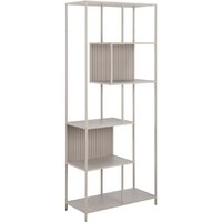 Sebring Wooden Bookcase Small With Metal Frame In Grey