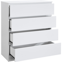 Birlea Oslo 4 Drawer Chest White Drawer Chest