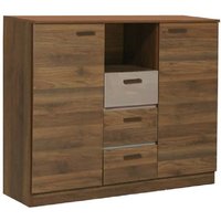Elmira Wooden Sideboard With 3 Drawers 2 Doors In Walnut