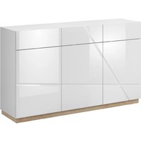 Fargo High Gloss Sideboard With 3 Doors 3 Drawers In White