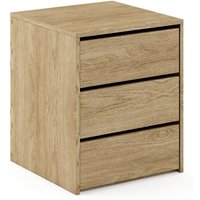 Ionia Wooden Chest of 3 Drawers In Shetland Oak