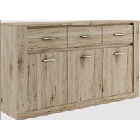 Ionia Wooden Sideboard With 3 Doors 3 Drawers In San Remo Oak