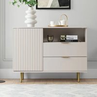 Naples Wooden Sideboard With 1 Doors 2 Drawers In Cashmere