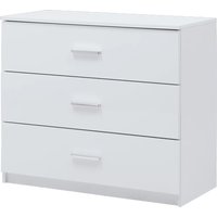 Senoia High Gloss Chest Of 3 Drawers In White