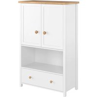 Sevilla Kids Highboard With 2 Doors 1 Drawer In Matt White