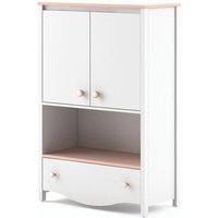Merrill Kids Wooden Highboard 2 Doors 1 Drawer In Matt White