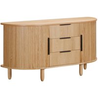 Vevey Wooden Sideboard With 2 Doors 3 Drawers In Oak
