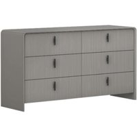 Canton Wooden Chest Of 6 Drawers In Flannel Grey