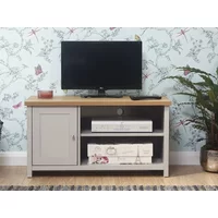 GFW Lancaster Grey and Oak 1 Door Small TV Cabinet