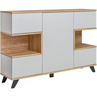 Barrie Wooden Sideboard With 5 Doors In Matt Grey