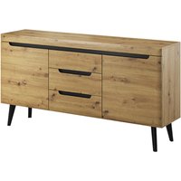 Newry Wooden Sideboard With 2 Doors 3 Drawers In Artisan Oak