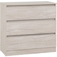 Mcgowan Wooden Chest Of 3 Drawers In Urban Snow