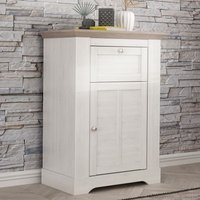 Iloilo Sideboard 1 Door 1 Drawer In Nelson Oak And Snowy Oak