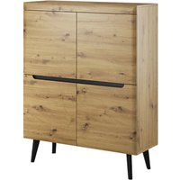 Newry Wooden Sideboard With 2 Doors 6 Shelves In Artisan Oak