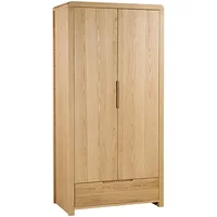 Julian Bowen Curve Oak 2 Door 1 Drawer Wardrobe