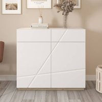 Fargo High Gloss Sideboard With 2 Doors 2 Drawers In White
