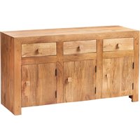 Tivat Mango Wood Sideboard 3 Doors 3 Drawers In Light Mahogany