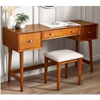 Layton Wooden Dressing Table With Stool In Cherry