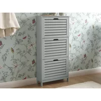 GFW Bergen Grey 3 Tier Shoe Cabinet