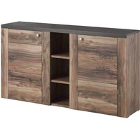 Leon Wooden Sideboard With 2 Doors In Satin Oak