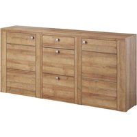 Leon Wooden Sideboard With 2 Doors 3 Drawers In Riviera Oak
