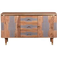 Weston Acacia Wood Sideboard 2 Doors 3 Drawers In Natural
