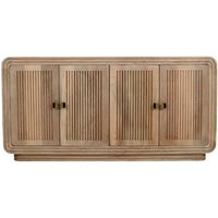 Harvey Carved Mango Wood Sideboard With 4 Doors In Natural