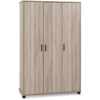 Seconique Oliver Light Oak 3 Door Triple Wardrobe