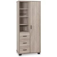 Seconique Oliver Light Oak 1 Door 3 Drawer Wardrobe