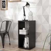 Mabon Wooden Bookcase With 1 Shelf In Matt Black