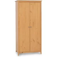 Seconique Oslo Antique Pine 2 Door Double Wardrobe