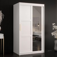 Rieti II Mirrored Wardrobe 2 Sliding Doors 100cm In White