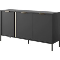 Lech Wooden Sideboard With 3 Doors In Anthracite