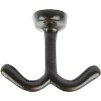 80mm x 60mm Black Double Ceiling Hook