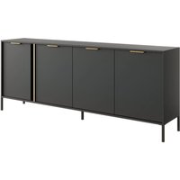 Lech Wooden Sideboard With 4 Doors In Anthracite