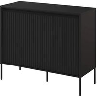 Trier Wooden Sideboard With 2 Doors In Matt Black