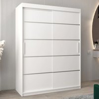 Vevey I Wooden Wardrobe 2 Sliding Doors 150cm In White