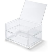 Stackable Acrylic 2 Drawer Box with Flip Top ‐ S