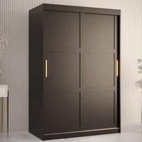 Rieti I Wooden Wardrobe 2 Sliding Doors 120cm In Black